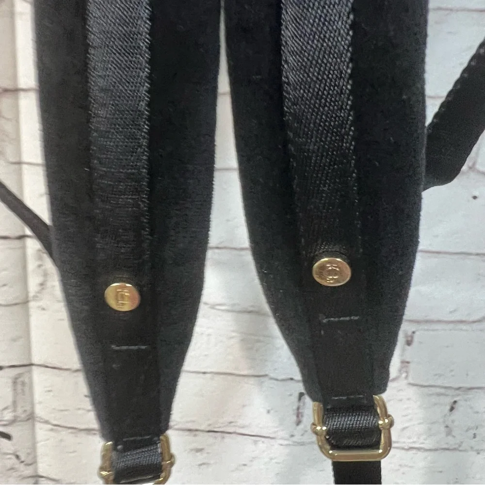 Juicy Couture Black Label Velvet Mini Backpack Bling Rhinestone Bag Velour Y2K